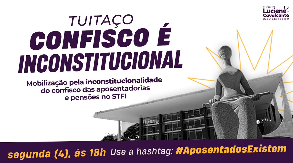 WanderleiTinel2's tweet photo. "Aposentados anseiam por equidade. Ministros, ajam. Votem inconstitucionalidade do art. 149 EC103/19.  @nunesmarquesK
@MinAMendonca
@Cristianozaninm
@FlavioDino
Confisco Ilegal
👇
#AposentadosExistem"+6 https://t.co/HBxr4x1uTa
