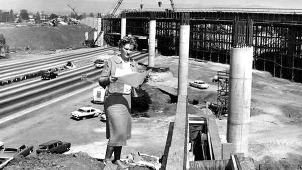 It’s Women in Construction Week! 🎉 Meet Marilyn Jorgenson Reece, the 1st woman civil engineer in CA. Among her many projects, the most celebrated work is the iconic interchange between the 10 &amp; 405 freeways in LA. <a href="/CaltransDist7/">Caltrans District 7</a> <a href="/CA_Trans_Agency/">CalSTA</a> #WomensHistoryMonth