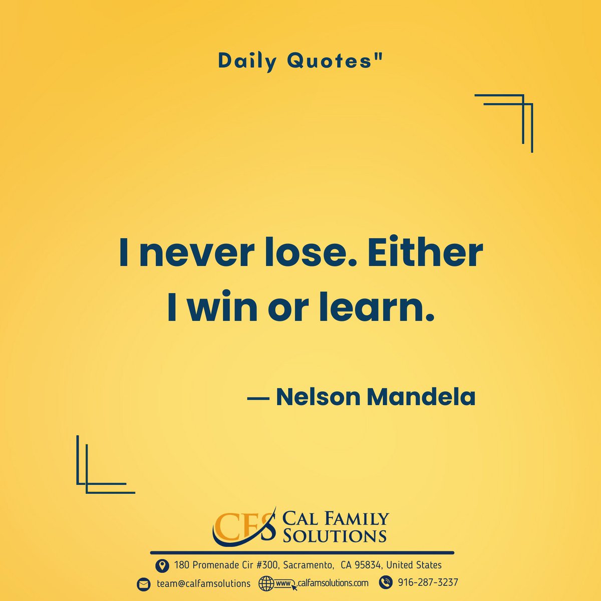 “I never lose. Either I win or learn.” ― Nelson Mandela 🏆😌📚
#LifeLessons #Inspiration #GrowthMindset #KeepGoing #Dailyquote #instaquote #momlife #quoteoftheday #familylaw #divorcesupport #divorcerecovery #divorcecoach #DivorceLawyer #DivorceAttorney #LifeAfterDivorce