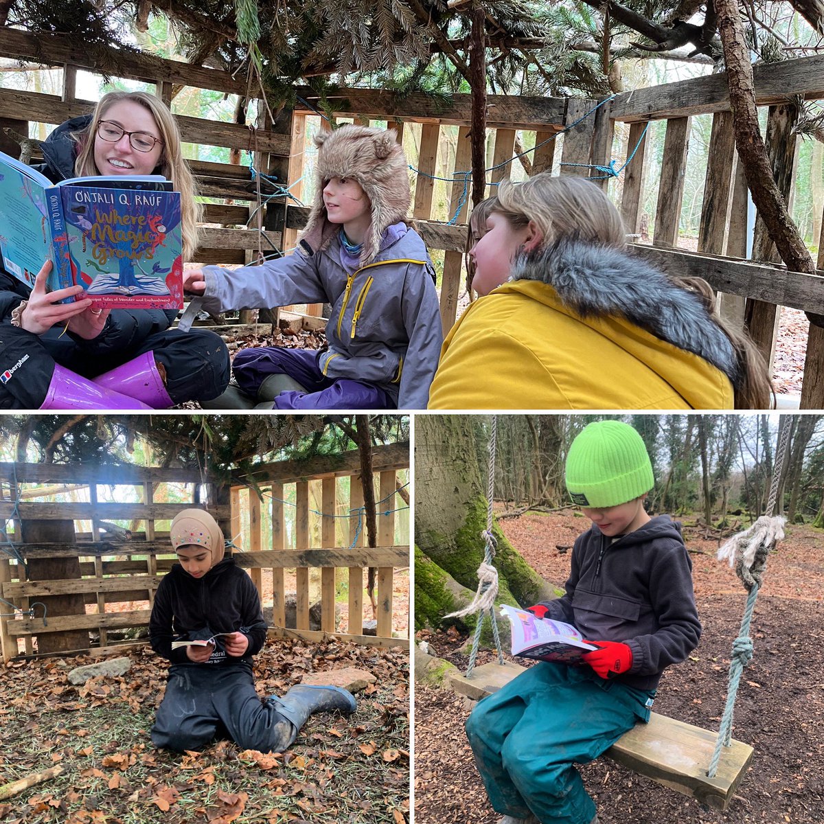 We had a magical time sharing stories in the forest to start Book Week 📖🌳✨ @OnjaliRauf #WorldBookWeek