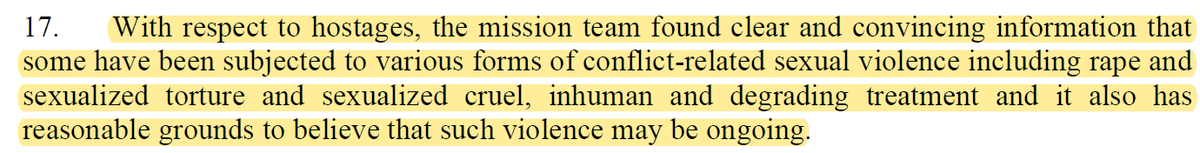 The world should know. The UN just published a report on the sexual violence that hundreds of Israeli victims had suffered on 7/10/23 by Hamas. The text in this report is difficult to digest. Link of the report: img.haarets.co.il/bs/0000018e-0a…