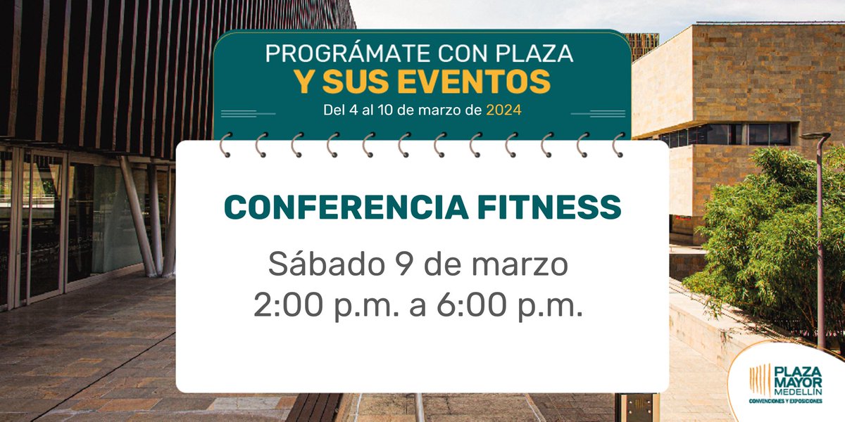 plazamayormed's tweet photo. #PrográmateconPlaza 🗓 | ¡Te compartimos los eventos de la semana en Plaza Mayor! 📍🌟🙋🏻‍♀️🙋🏻‍♂️ 

No te pierdas: 👇🏼

👉🏼 Expoinmobiliaria @FeriasCAMACOL 

👉🏼Conferencia fitness 

¡Te esperamos! 👏🏼 https://t.co/arxZyqKGJD