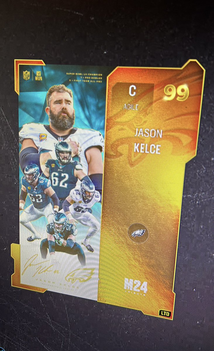 Landhyn_Mut's tweet image. BANG!!! FIRST PULLED ON PS5 @Zirksee @TheActualCC @SwiftYouTube_ @itsdomyoutube  #mut24 #GOLD #JasonKelce #first #jasonkelce99