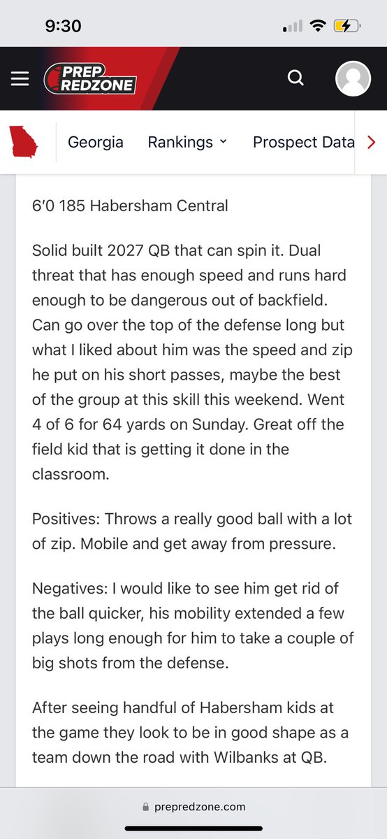 thank you for the feedback <a href="/PrepRedzoneGA/">Prep Redzone Georgia</a> and thank you to <a href="/NEGARecruits/">Northeast Georgia Recruits</a> for having me. I had a great experience!