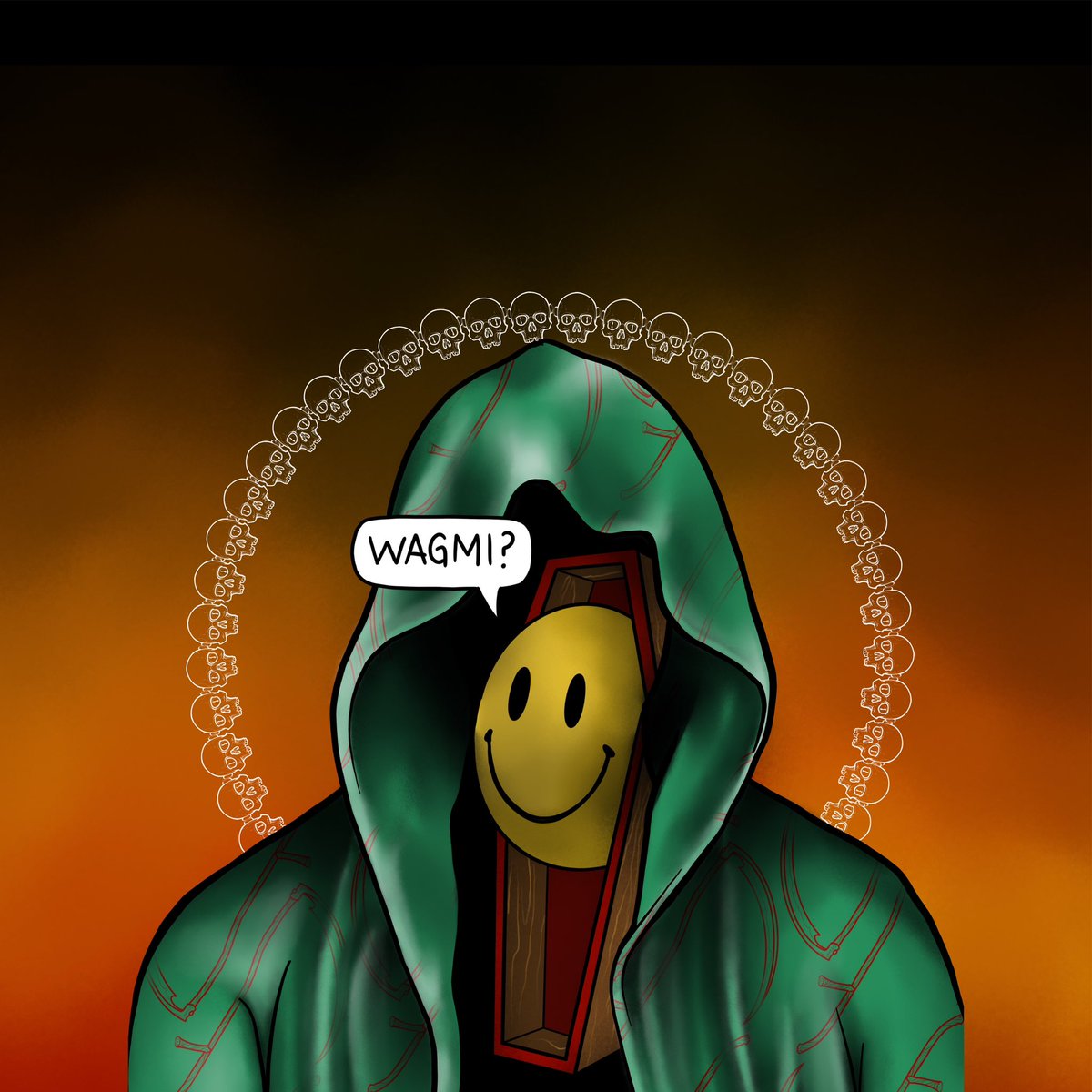Been afk af lately…. Life has a way of taking its turn whenever it wants and without warning!

“WAGMI?”
Hood has sold for 8.5mil $bonk 
To anon via <a href="/exchgART/">Exchange Art</a> 

Looks like WAGMI!!