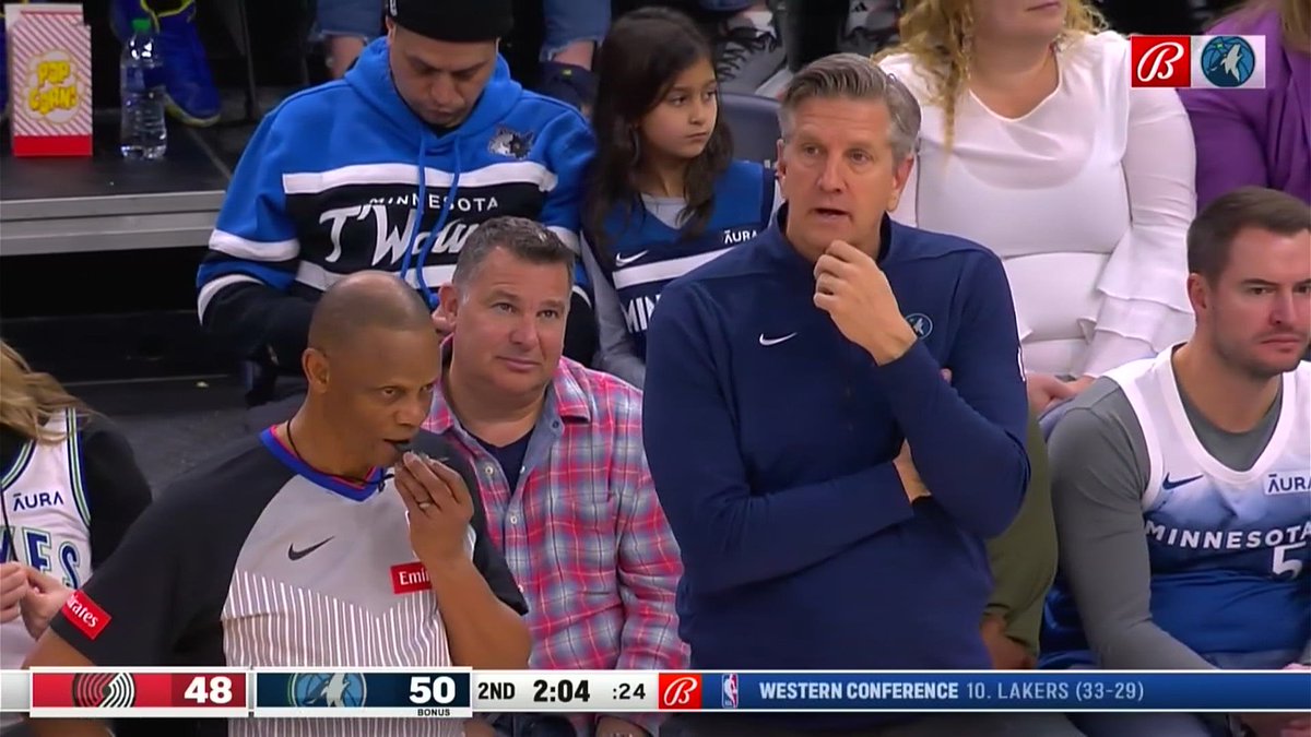 cjzero's tweet photo. Maybe Chris Finch should hire the PI lawyer behind him to argue with the officials on his behalf #ItsTSRTime https://t.co/qrIU8nufnV