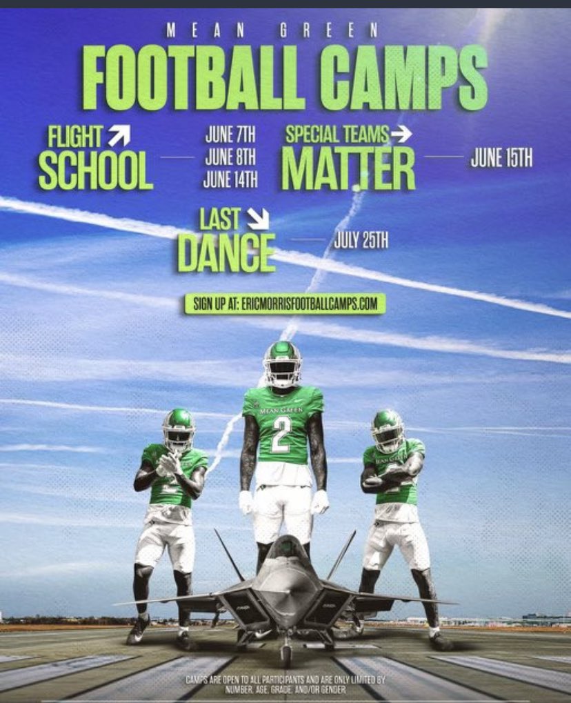 Thank you for the camp invite. I look forward to being back on campus. @Grant_Kinser @MeanGreenFB