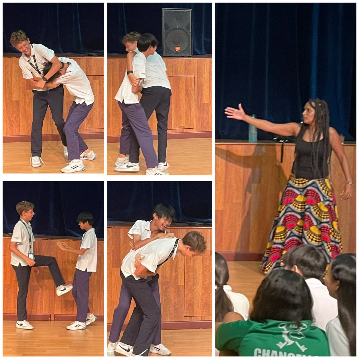 Year 9 actively working with story teller Mara Menzies <a href="/marastoryteller/">mara menzies</a> during Book Week.  Lesson learned- be careful what “bones” you throw out! #gislearning #ActiveLearning