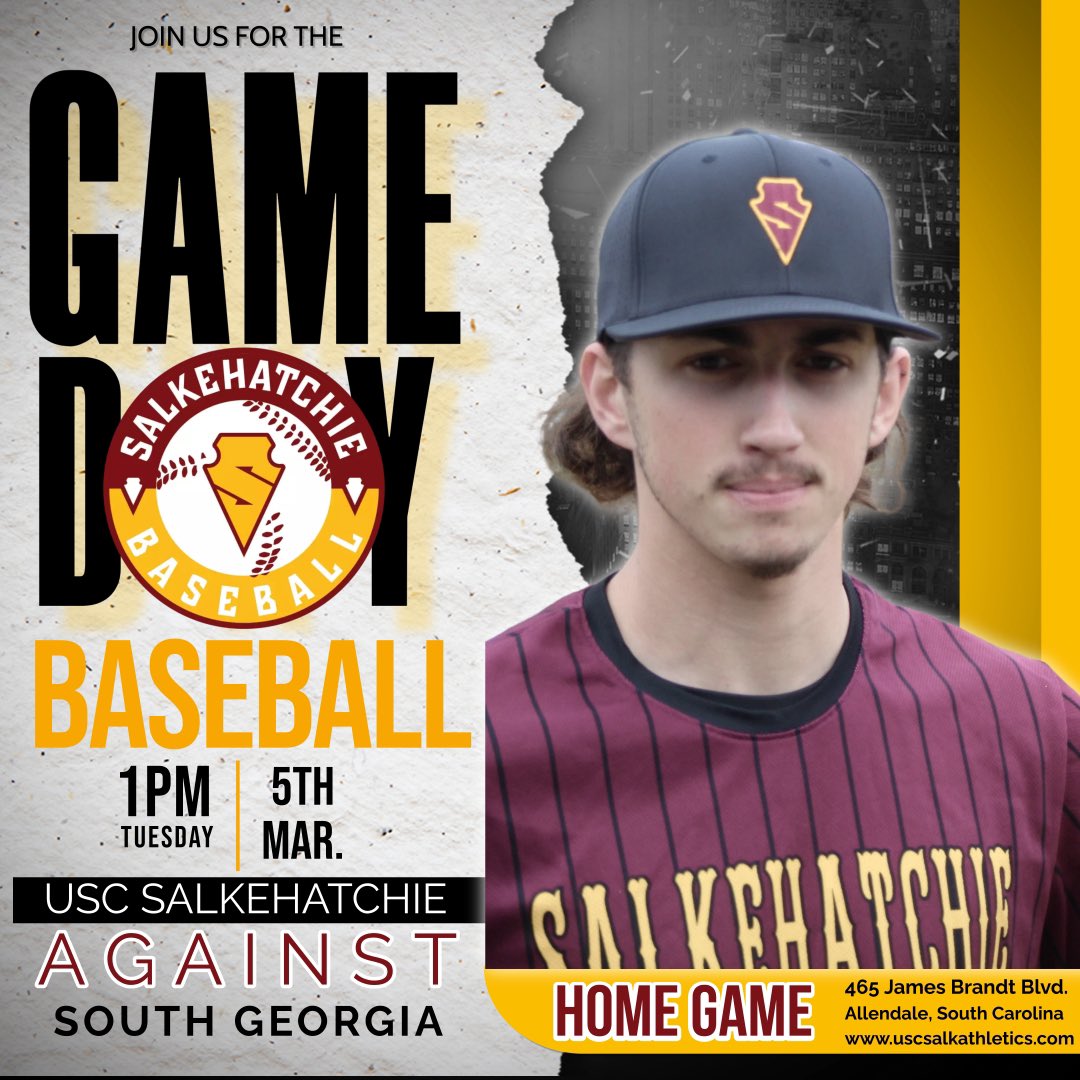 Home doubleheader against South Georgia March 5! First pitch set for 1:00 PM EST. #salknation #salkbaseball