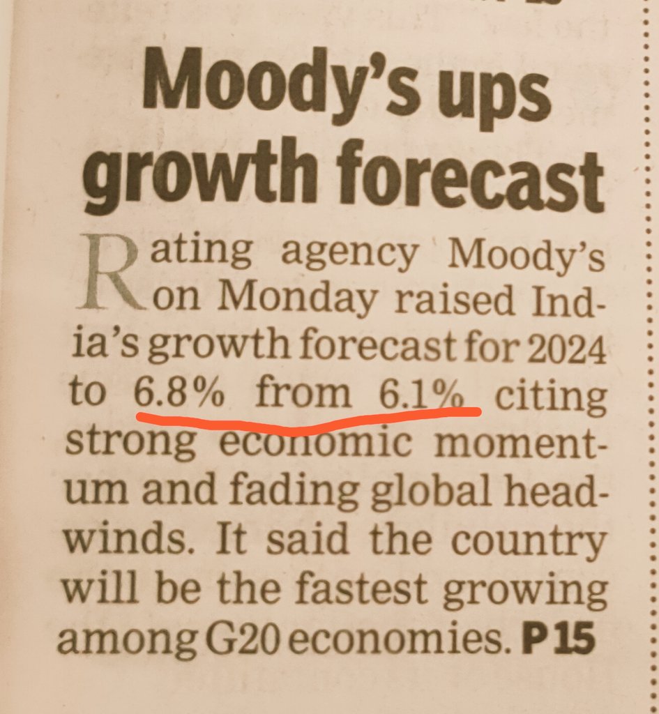 Moody clearly isn't getting influenced by the thoughts of great economists like #Raghuram, #SuSu or #RaGa 😀