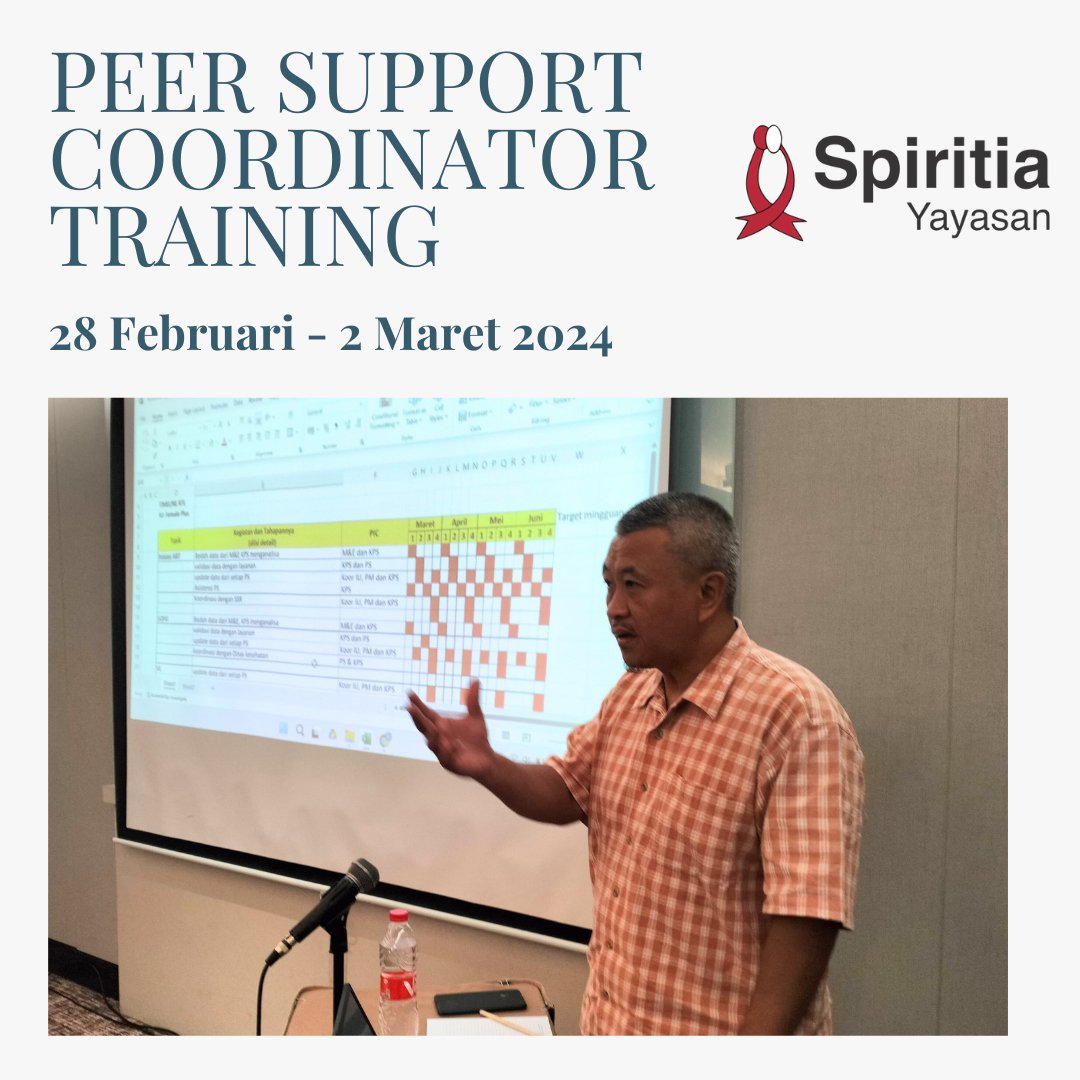 The_Spiritians's tweet image. Kegiatan HIV Peer Support Coordinator Training telah selesai dilaksanakan pada 28 Februari-2 Maret 2024 yang lalu. Kegiatan ini mengundang 132 peserta dari 20 LSM mitra Yayasan Spiritia dari 38 provinsi.