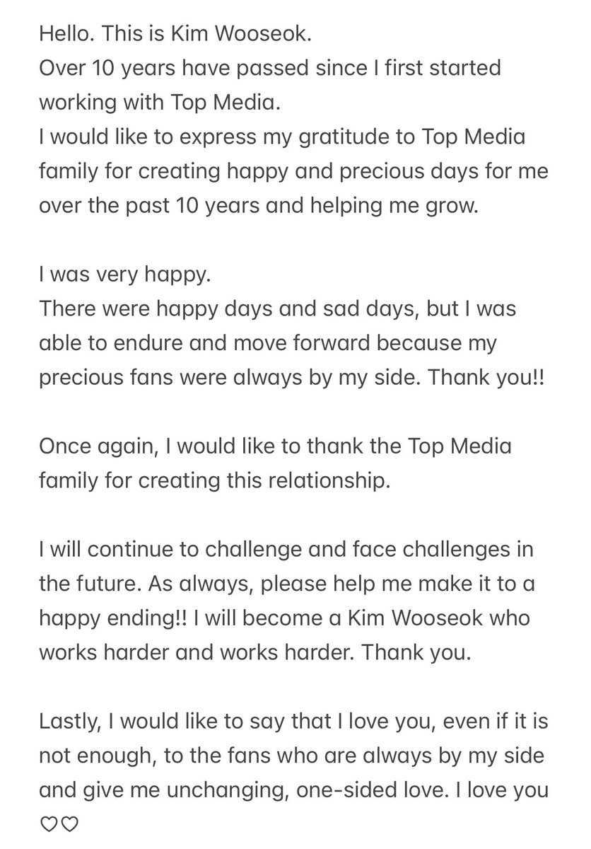 niaforseok__'s tweet photo. Translation of Kim Wooseok’s letter https://t.co/T7NvpkGaPv