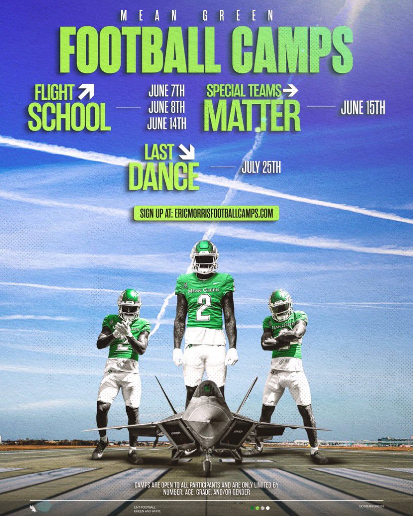Blessed to receive an invite to showcase my skills at @MeanGreenFB. Thank you @JasonMartinezz for reaching out. I can’t wait to come compete this summer! 🏈 #MeanGreen #BroncosCountry @CBruce_Sr @CoachKDMattox @coachbrenthilde @CoachCaponi
