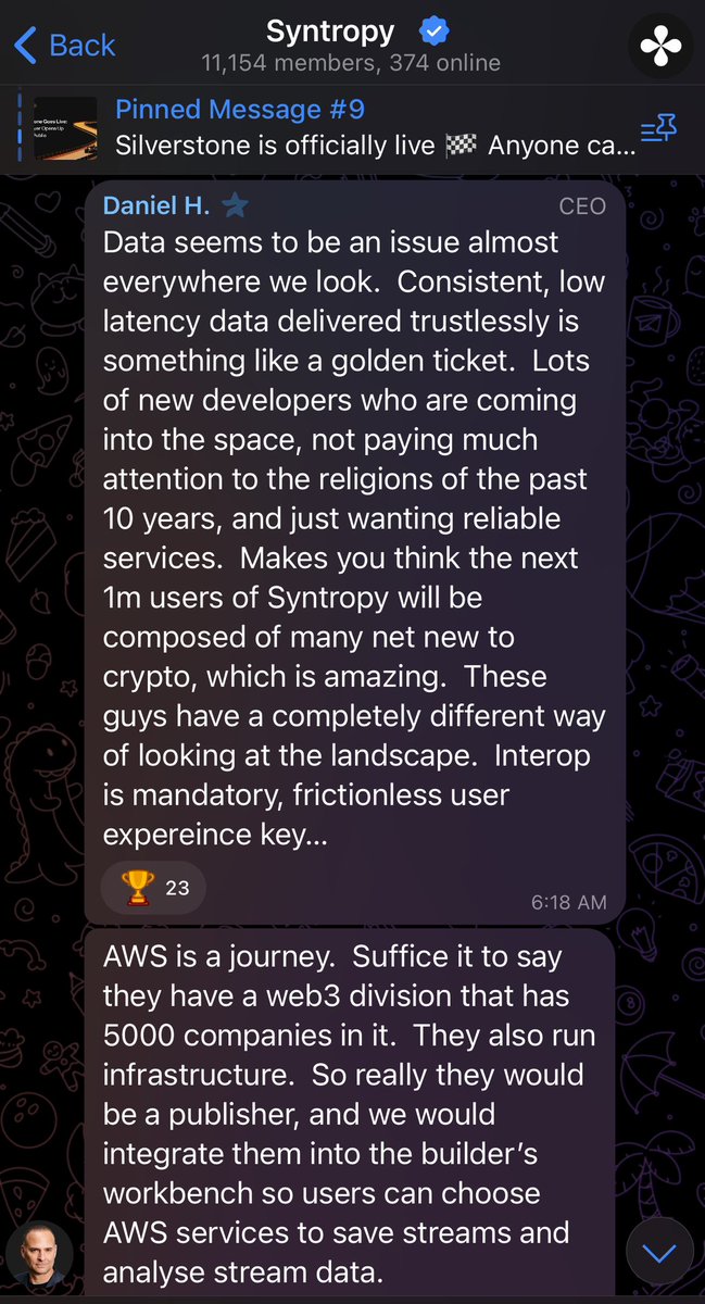 jollygreenmoney's tweet image. Is Syntropy $NOIA about to partner with Amazon AWS? 🤝 

While everyone is watching $BTC and memecoins (I don’t blame them)…

I am continually digging for more information about upcoming catalysts for the legit altcoins that I own 🕵️ 

Syntropy is the data layer for Web3, and…