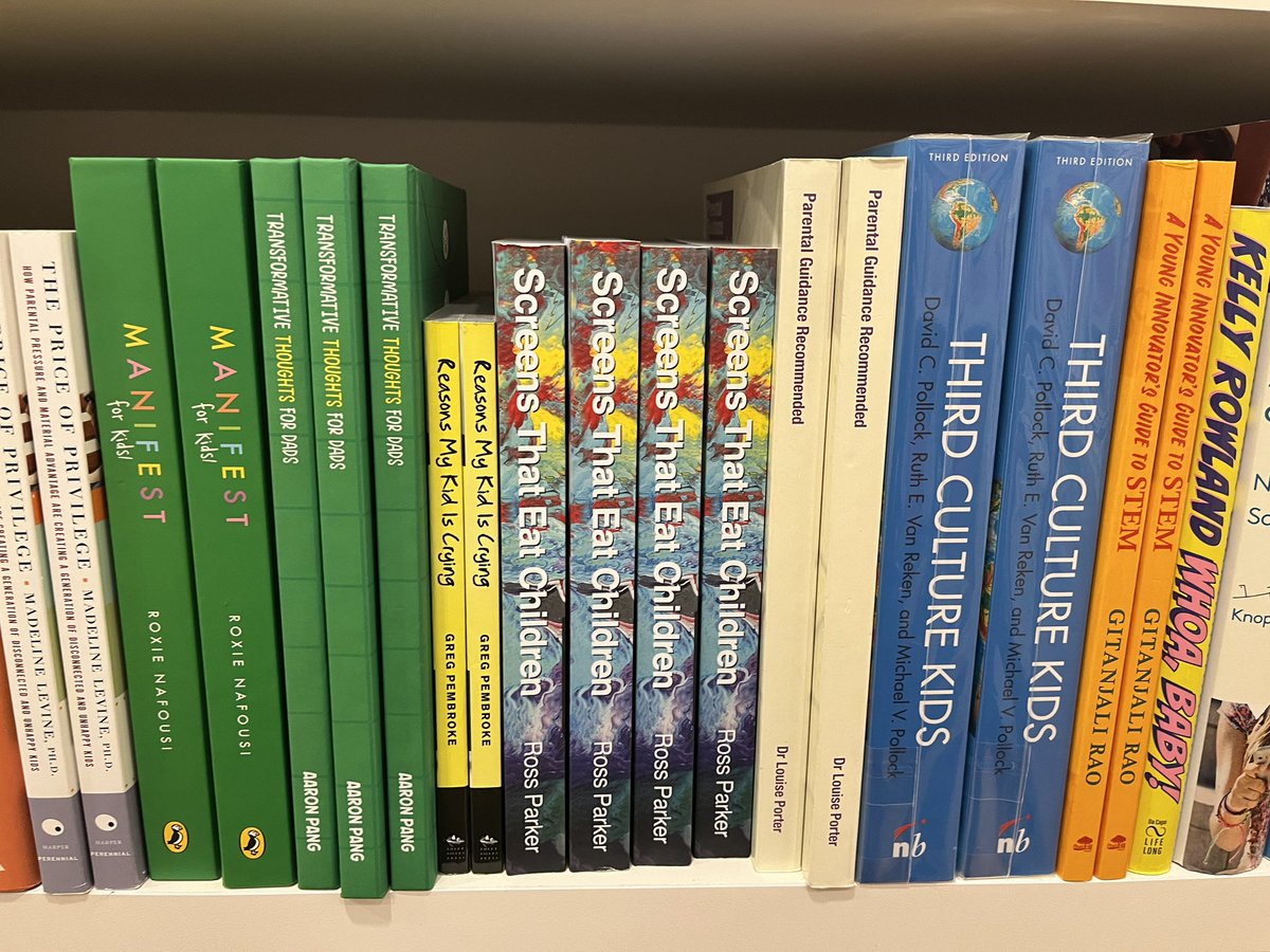becinthelibrary's tweet photo. @21cli presenter, Ross Parker’s book spotted in the wild! Very much looking forward to hearing Ross speak later this week about children’s screen use. #21clhk #inTLchat #edtech #screentime https://t.co/tJu2S4aqiS