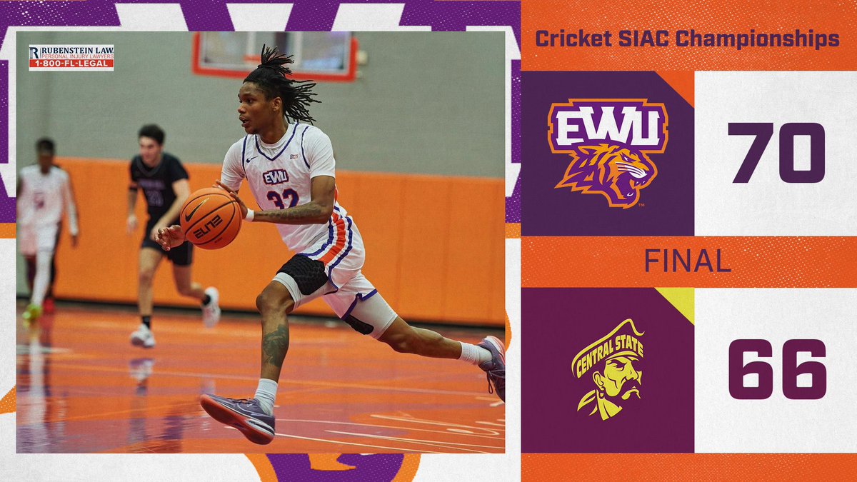 SURVIVE AND ADVANCE! <a href="/EWU_MBB/">Edward Waters University Hoops</a> holds on to earn a four point win over <a href="/GO_MARAUDERS/">Central State Athletics</a> in the Opening Round of the <a href="/Cricketnation/">Cricket Wireless</a> <a href="/TheSIAC/">The SIAC</a> Championships. The Tigers next battle <a href="/SHC_BADGERS/">Spring Hill College Athletics🦡</a> on Wednesday at 7:30pm. #TigerPride!🐅🏀