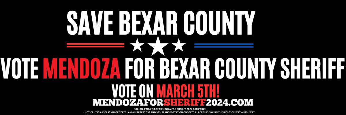 #God
#MENDOZAforSheriff2024
#prayforBexarCounty
#getridofcorruption
#EnforceAllLaws
#ElectionDay
#BexarCounty
#BCSO
#Deputies
#Sheriff
#Texas
#Vote2024
#MakeTheRightChoice
#PuttingYouFirst
#MoreServiceLessPolitics
#WhenVictorwinsBexarCountyWins