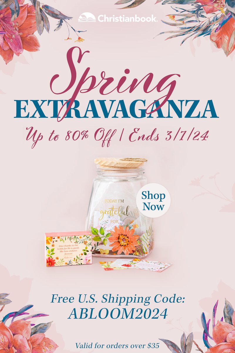 A splendor of savings up to 80% off + FREE SHIPPING on orders $35 or more with code ABLOOM2024 Shop Now >> bit.ly/3T2OkNt *Free U.S. Shipping on orders over $35 expires 11:59pm EDT on March 7, 2024