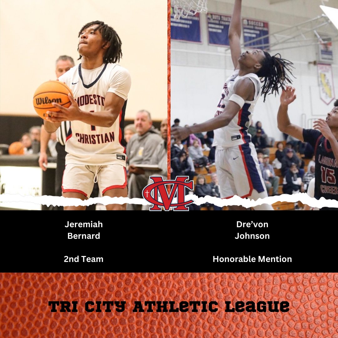 Congratulations to our players who were named to the Tri City Athletic All-League Team. Jeremiah Bernard - 2nd Team Dre'von Johnson - Honorable Mention