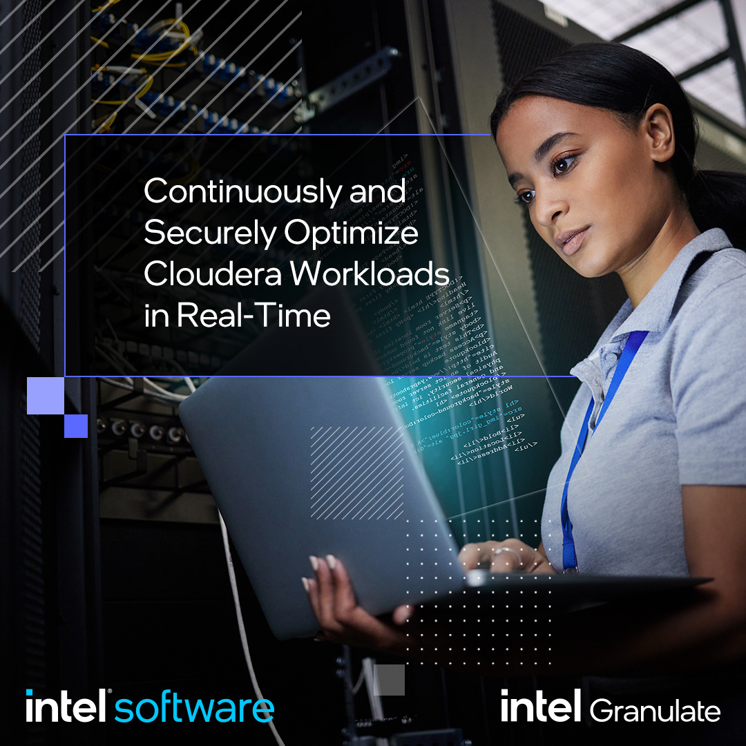 IntelSoftware's tweet image. With @intelgranulate, enterprises using @cloudera workloads can cut costs by up to 30%, improve application performance, and increase throughput with no code changes required! Learn more: intel.ly/3P8FDjE
#IntelSaaS #WorkloadOptimization