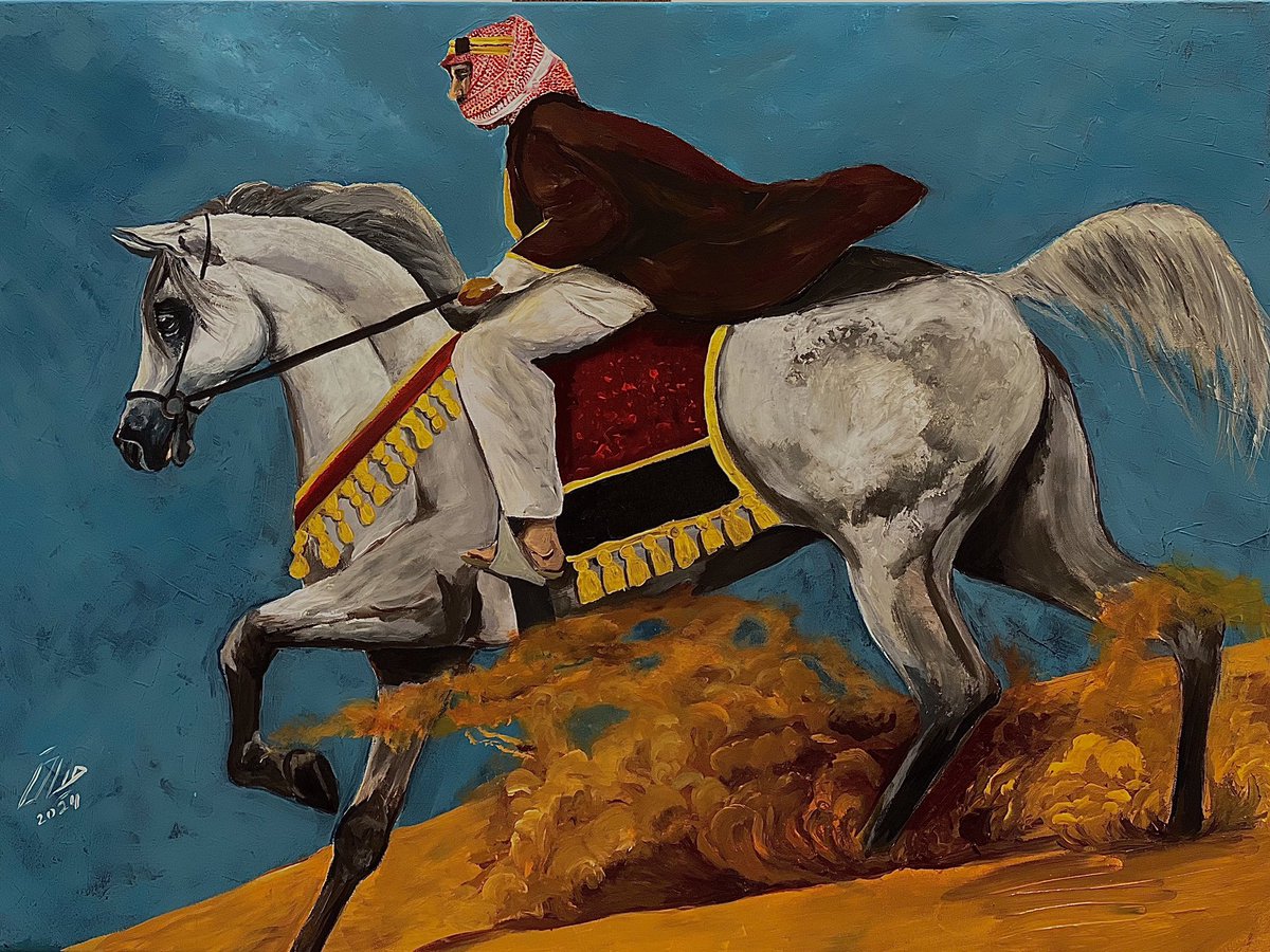 آخر أعمالي ليوم التأسيس
ألوان أكريليك على كانفس مقاس 70x100