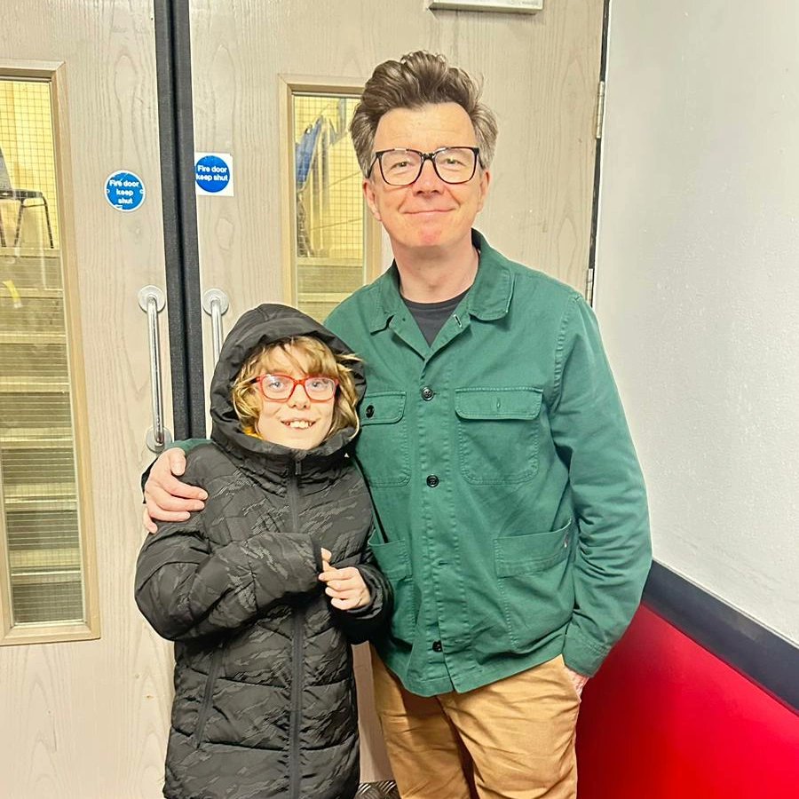 My little man went to watch his dad play with <a href="/rickastley/">Rick Astley</a> and he even got a birthday hug!
12 years old 🥰
