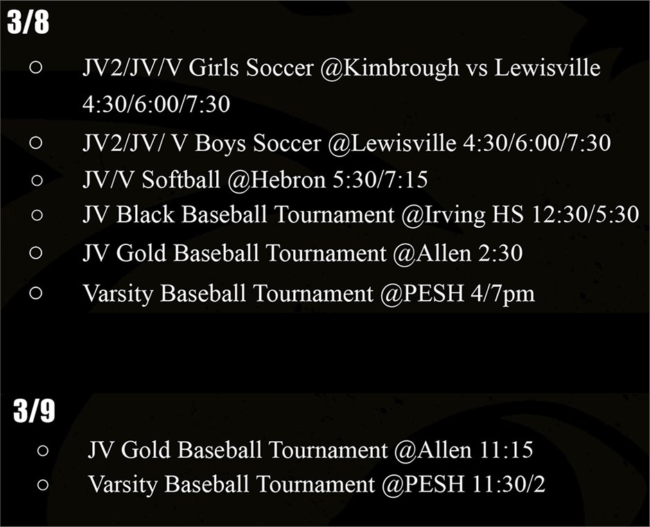 More Sports for the week...