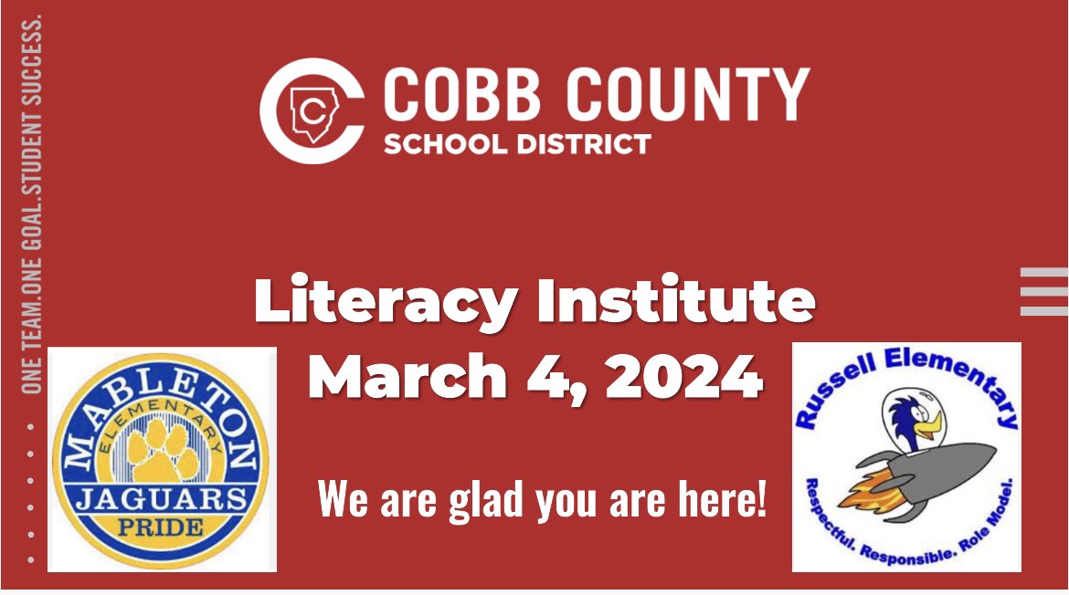 Ashley Brooks (@mes_coach) on Twitter photo Where’s the best place to teach, lead, and learn? Why in, <a href="/CobbSchools/">Cobb County Schools</a> of course! It was great first day learning at our Literacy Institute with <a href="/MabletonES/">MabletonElementary</a> and <a href="/RussellElem/">Russell Elementary</a>. See you again in May! 📚#BestDayEver #UltimateLearningExperience Where’s the best place to teach, lead, and learn? Why in, <a href="/CobbSchools/">Cobb County Schools</a> of course! It was great first day learning at our Literacy Institute with <a href="/MabletonES/">MabletonElementary</a> and <a href="/RussellElem/">Russell Elementary</a>. See you again in May! 📚#BestDayEver #UltimateLearningExperience