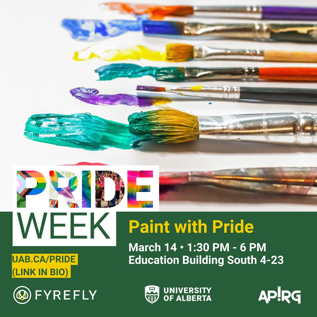 De-stress with this drop-in art event on March 14 for @UAlberta Pride Week! You can stop by anytime 1:30 PM - 6 PM! materials will be provided for you to create your own artwork! #ualbertastudents #ualberta #ualbertacommunity #ualbertaprideweek