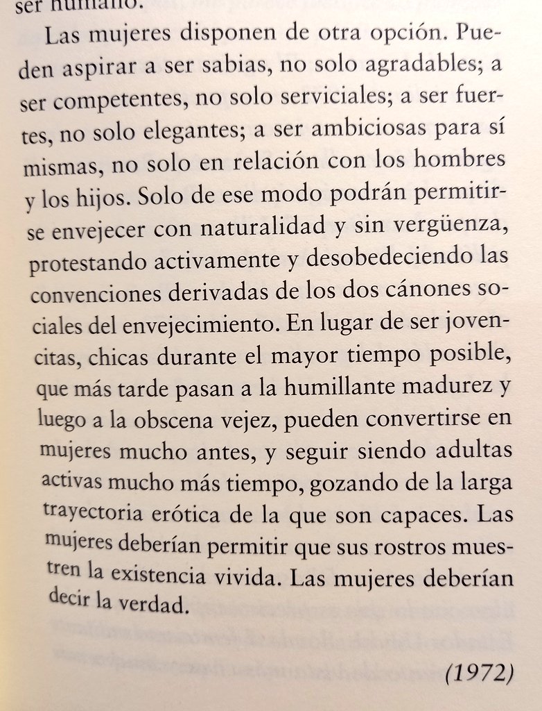 🌷Susan Sontag, sobre las mujeres y el envejecimiento.