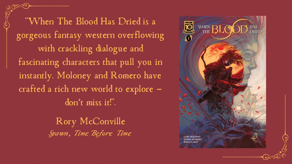 The Cork Mafia strikes again with praise from Caesar himself. WHEN THE BLOOD HAS DRIED launches on 10th April and FOC is a week away. If you’ve been looking for an introspective take on high fantasy and you liked The Last God then WTBHD is for you. Add it to your pull-list today!