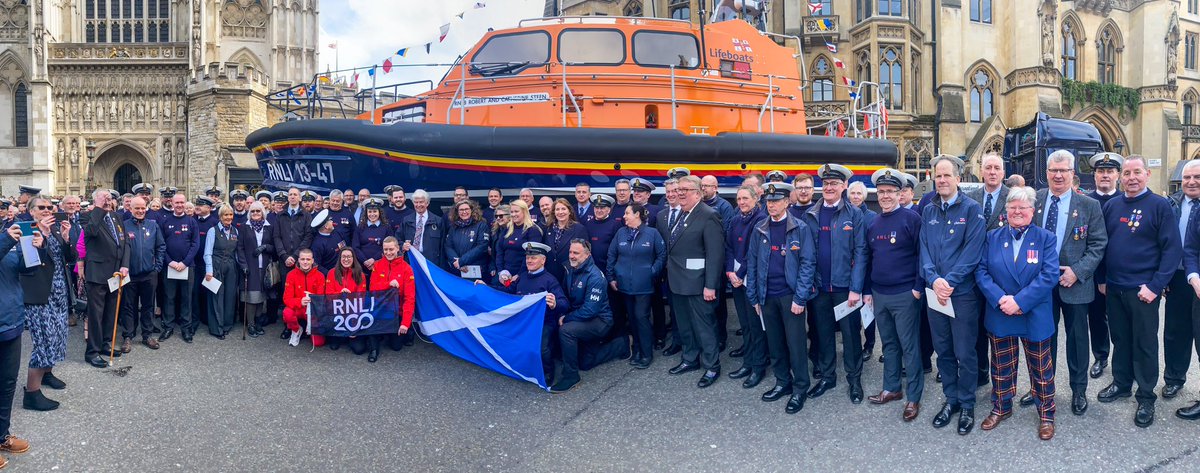 Some of our @RNLI Volunteers from Scotland today after our #RNLI200 service.