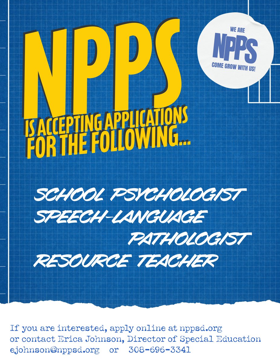 Some great opportunities with NPPS! #WeRNPPS
