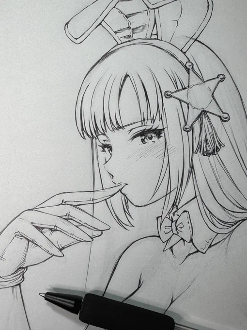 Skeb「あの子がバニーガール」
 七耀みつるさんがバニーお絵描き中 
朝型人間なので今描いてます 