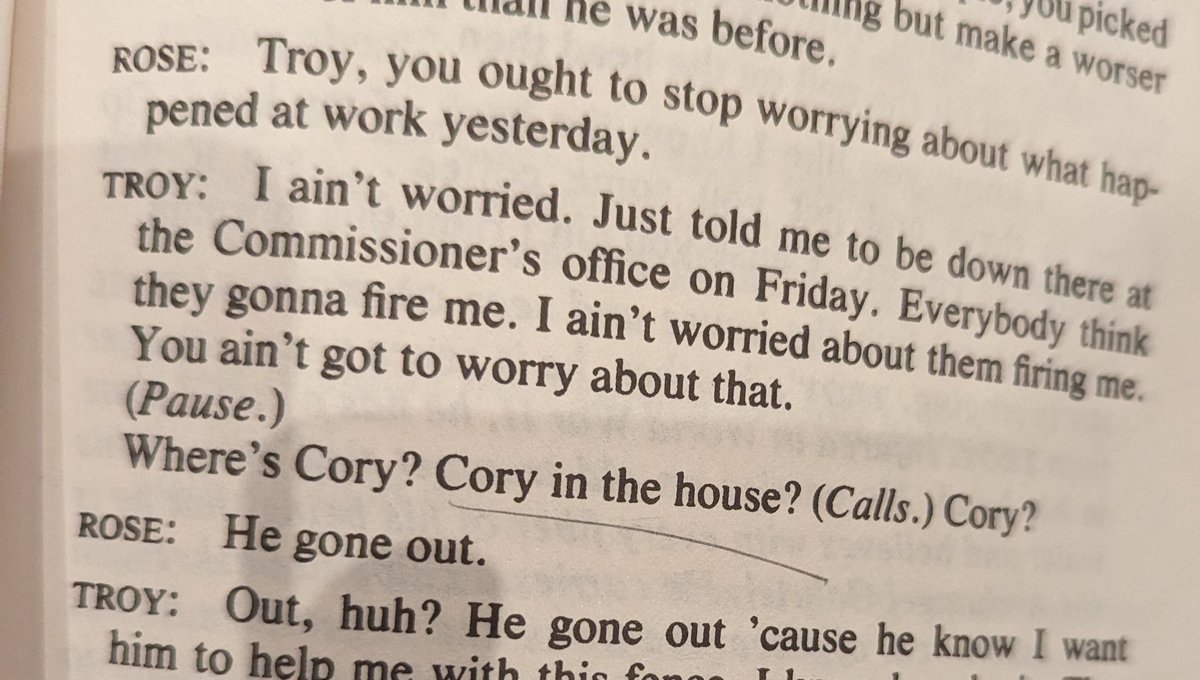 Heckedhead's tweet photo. @darth_erogenous Picked up a copy of Fences (1985) from a thrift store and this was one of the only annotations in the whole thing https://t.co/t9qxEEO7zz