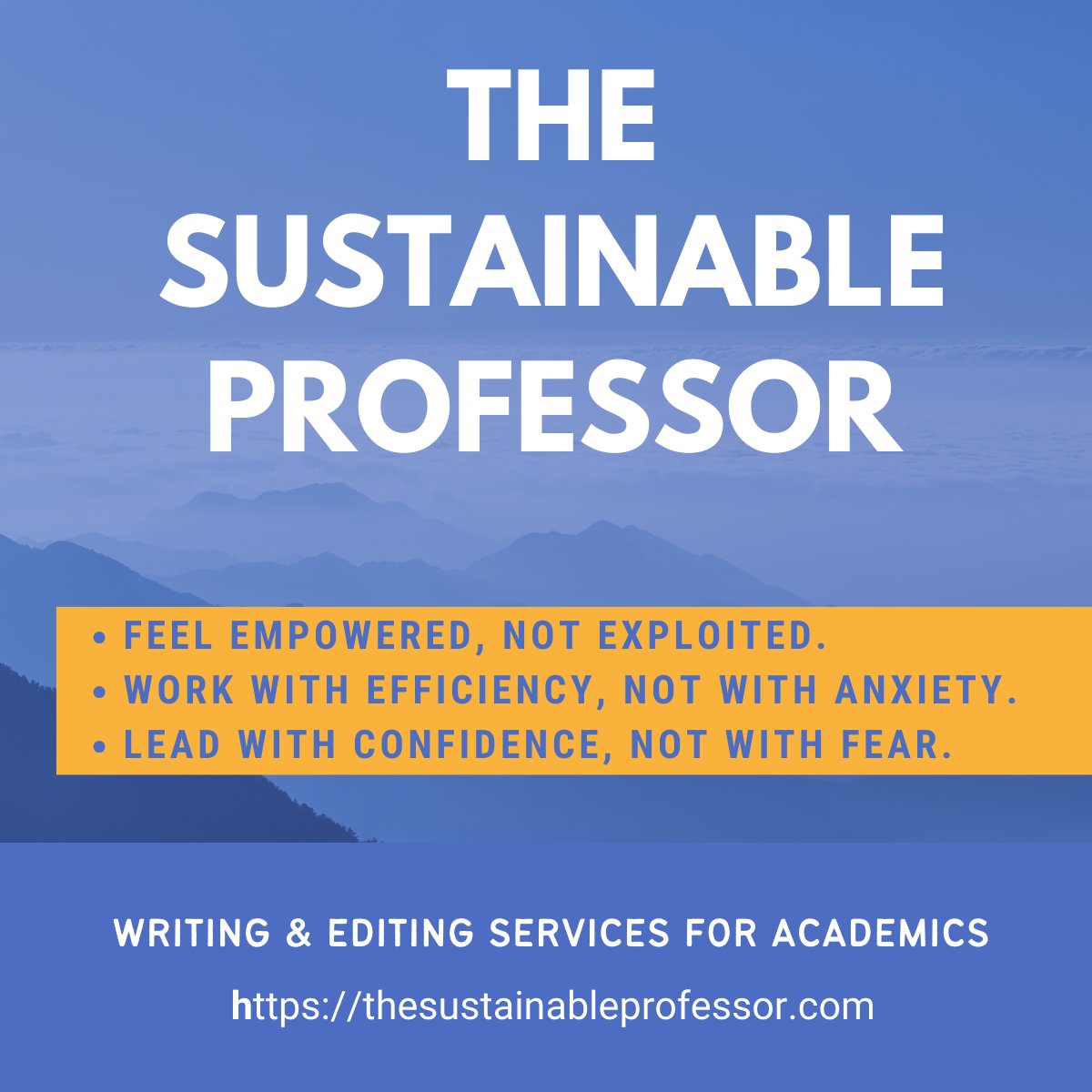 I'm launching a new writing & editing business, The Sustainable Professor. Whether you are working on a paper, proposal, review, statement, or tenure package–and whether you are at the brainstorming stage or just need a last-minute polish–I'm here to help.