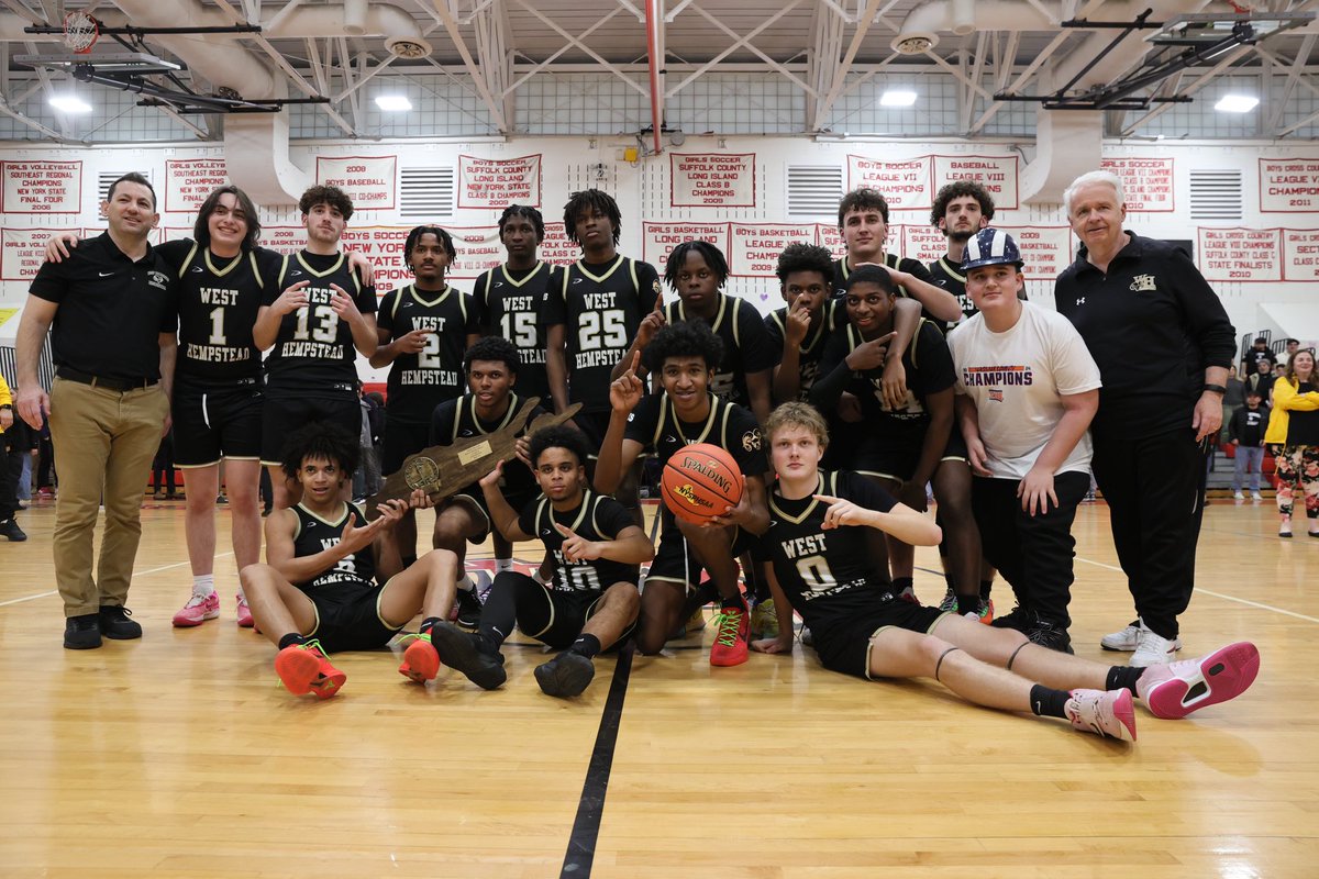 Long Island Champions! West Hempstead 75, Suffolk champion Pierson 54. Headed upstate for the state quarterfinals!