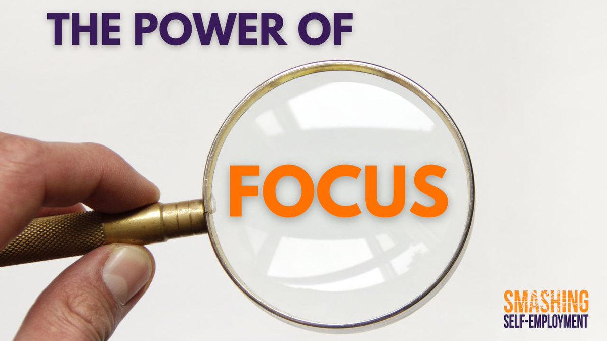 Focus is immensely powerful and is vital to your success in anything.  
This 61 second video explains: 

youtu.be/6KG-202h-Vg

#success #focus #focusonsuccess