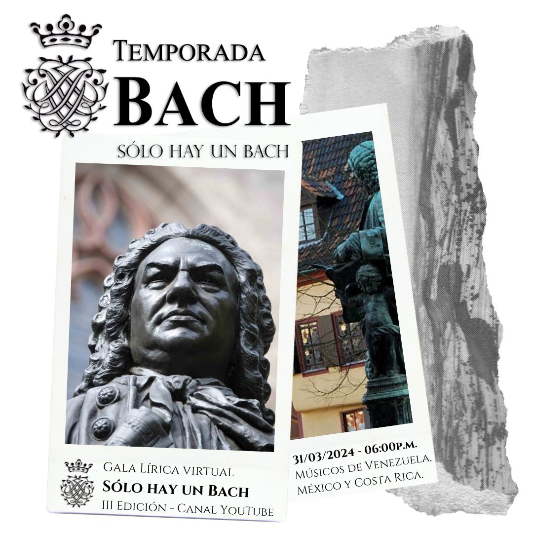 Gala Lírica a transmitirse en canal YouTube de la Temp #Bach.

Con la participación de destacados solistas y cantantes líricos de #Venezuela #CostaRica y #México, como admirados pianistas, la violoncellista MARÍA RODRÍGUEZ, NIÑOS CANTORES DEL TÁCHIRA y el ENSAMBLE BACH-STIMMEN.