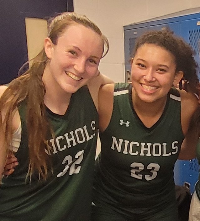 Congratulations to @BBarr2024 for making the 1st Team All Catholic and @EvieWalcott_25 for making the 2nd Team All Catholic! Congratulations Girls! 🎊 💪 🏀 🔥 💚 @NicholsGBBall @NicholsVikings @MonsignorMartin