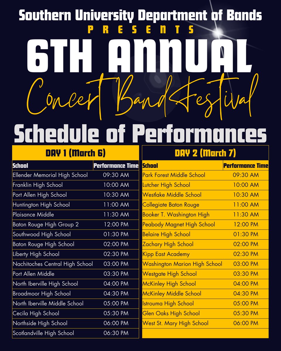 🎵 Get ready to be blown away at our High School/Middle School Concert Band Festival on March 6th and 7th! 🎶 Don’t miss out on the phenomenal performances by talented young musicians. Check out the schedule and join us for an unforgettable musical experience! 🎺🥁 #HumanJukebox