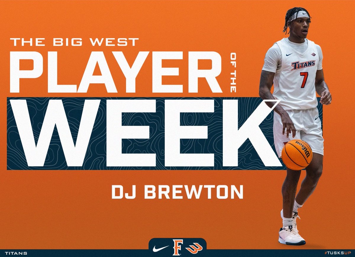 Congratulations to DJ Brewton on being named Big West Player of the Week❗️ #DevelopU | #TusksUp
