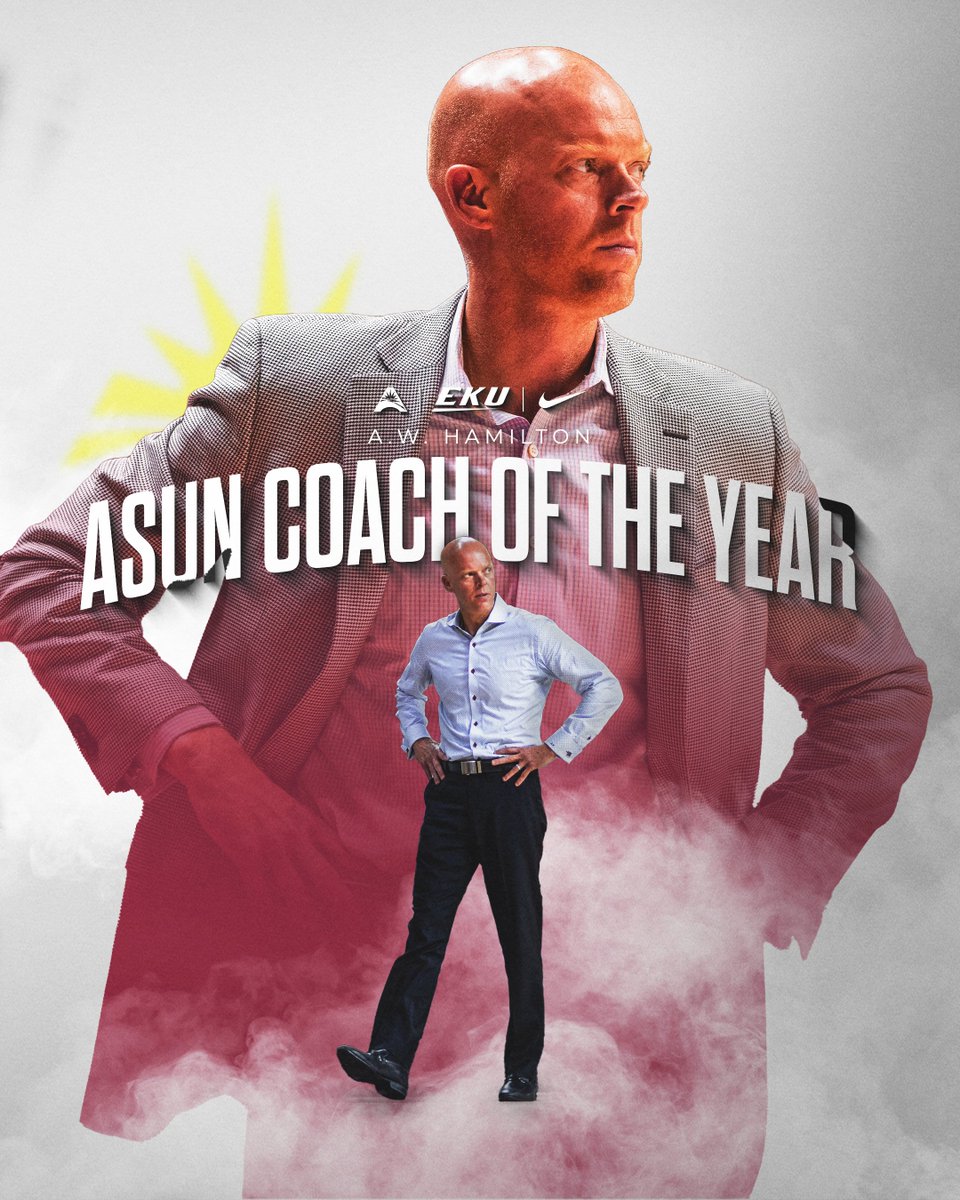 EKUHoops (@ekuhoops) on Twitter photo OUR coach is ASUN Coach of the Year.
<a href="/CoachAWHamilton/">A.W. Hamilton</a> led the Colonels to their first regular season conference championship since 1978-79
#๐ ๐ผ๐๐๐๐
๐ฐ๐ถ๐๐ถ๐ป๐ด๐ฐ๐ฌ๐ ๐ถ๐ป๐๐๐ฒ๐๐๐ป๐ฆ๐ฝ๐ผ๐ฟ๐๐ OUR coach is ASUN Coach of the Year.
<a href="/CoachAWHamilton/">A.W. Hamilton</a> led the Colonels to their first regular season conference championship since 1978-79
#๐ ๐ผ๐๐๐๐
๐ฐ๐ถ๐๐ถ๐ป๐ด๐ฐ๐ฌ๐ ๐ถ๐ป๐๐๐ฒ๐๐๐ป๐ฆ๐ฝ๐ผ๐ฟ๐๐