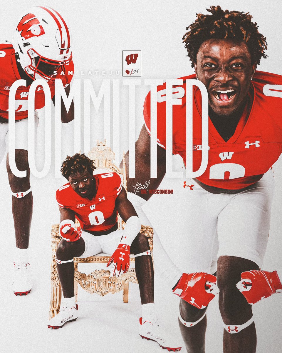 Excited to announce my commitment to @BadgerFootball I want to thank everyone that have been with me!!!🙏🏿🙏🏿 @CoachPoeWins @Coach_Mitch_ @CoachFick @_maximus347 @JeffBigDreamerH @B12PFootball @LvilleBigRedFB