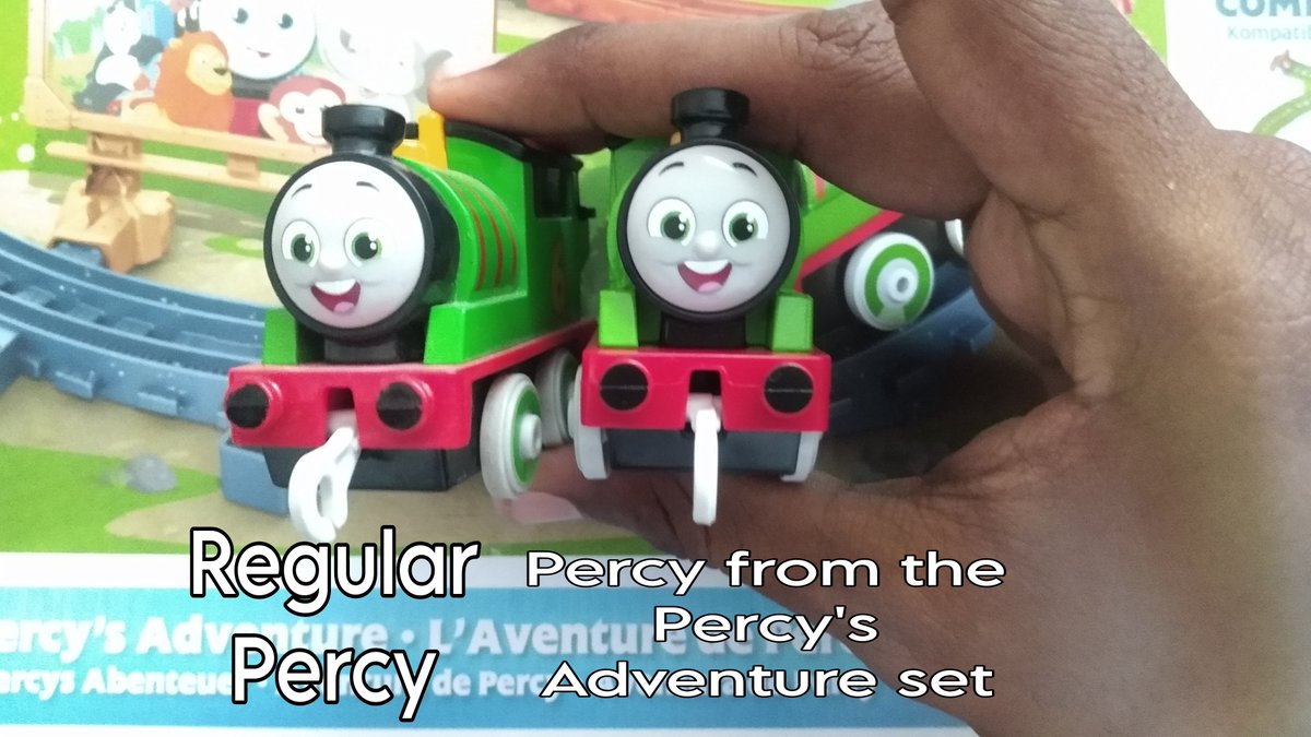 WaifuEstuardo's tweet image. Here sis comparation between the Percy that came in Push along Percy's Adventure set and regular Percy. #Aeg #pushalong #ThomasandFriends #percy