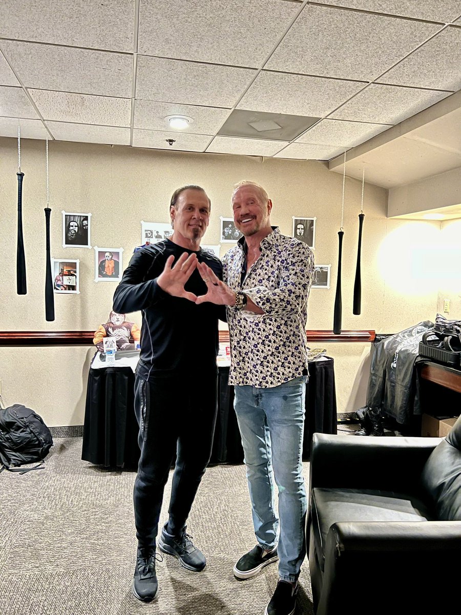 Had a great time backstage last night at <a href="/AEW/">All Elite Wrestling</a> to honor my friend, colleague…. and at times, opponent, The Stinger <a href="/Sting/">Sting</a>
It was great to see him get his final send off on his terms! I have to admit there are times I got sore just watching some of those bumps he took!