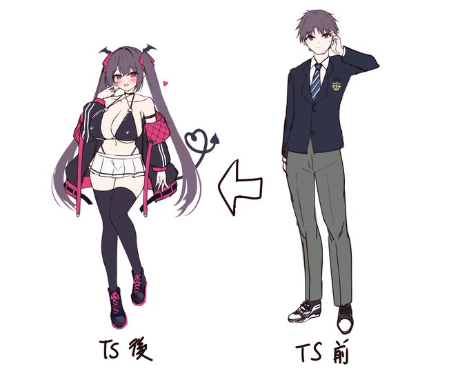 TS前後の姿を並べると興奮する性質です 