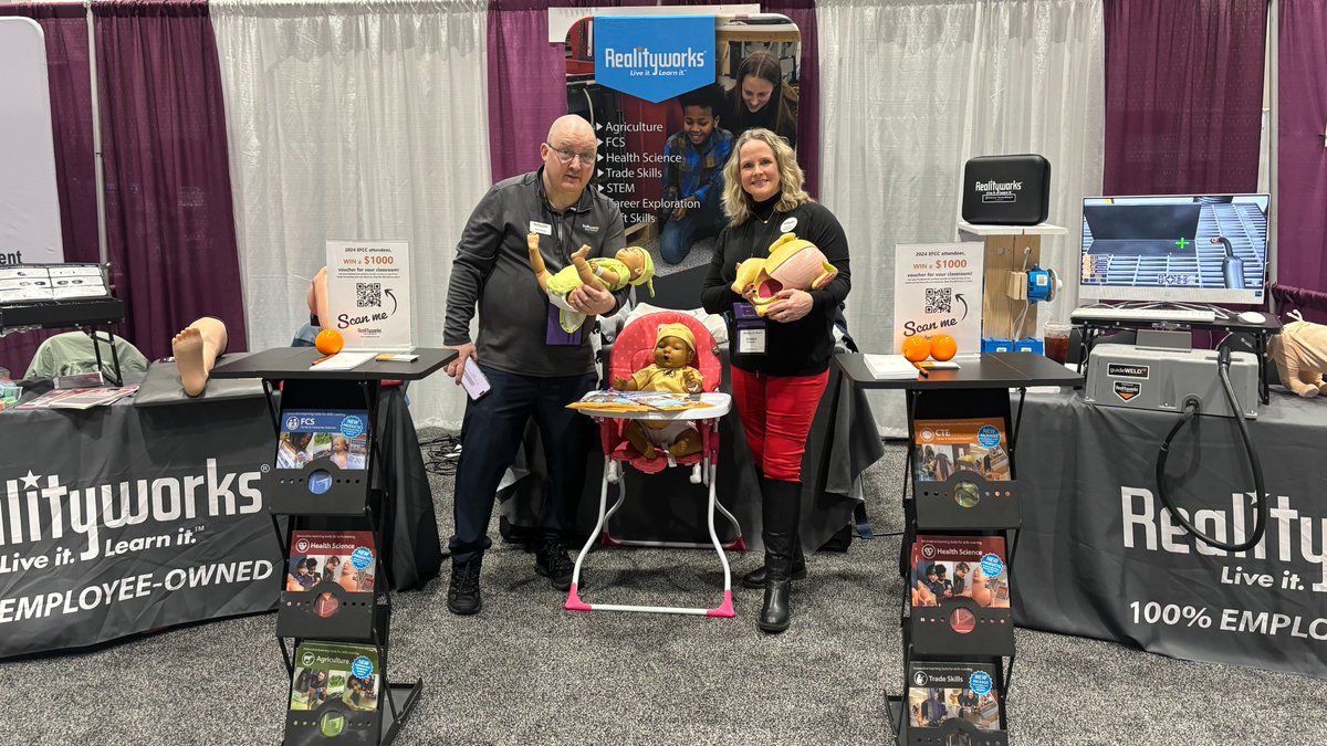 RealityworksInc's tweet photo. The Realityworks team is excited to be at the Educating for Careers conference in Sacramento, CA this week! Be sure to stop by and ask what's new for #careerexploration.
Hint: Ask them about our new Child Care Experience program
#CTElife #Realityworks
@CADeptEd
@CaliforniaCTE https://t.co/xK9pUcyLZh