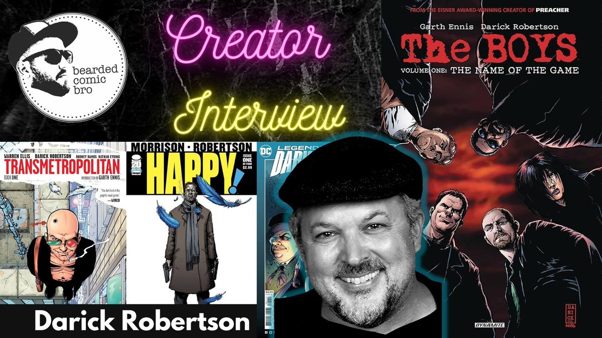 My interview with @DarickR is live!!! Darick is the co creator on some of my favorite comics like The Boys, Transmetropolitan, Happy, and Space Bastards. Go give this a listen!! #comics #comicbooks #darickrobertson #beardedcomicbro #theboys #comics youtu.be/hDTgZMO2fn4?si…