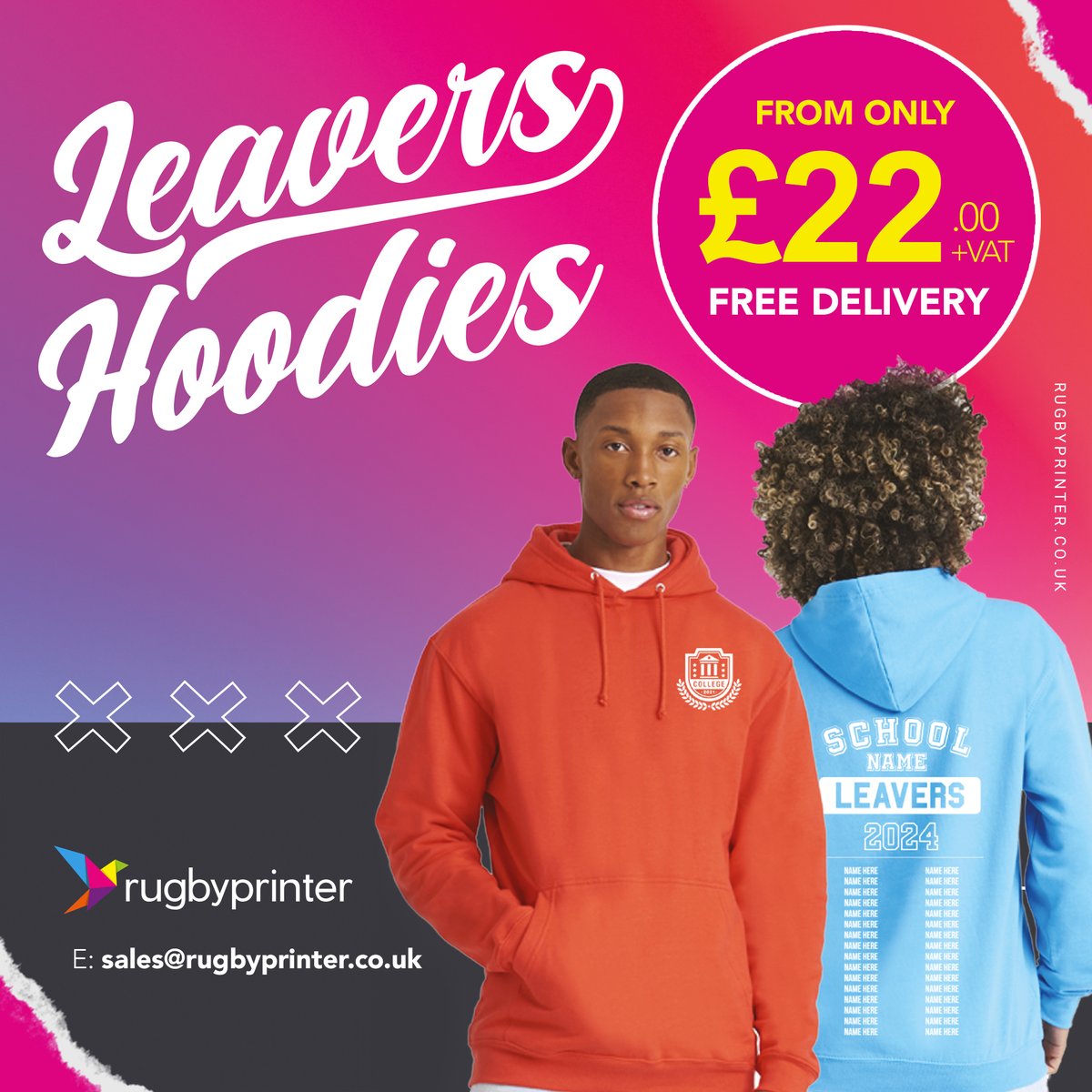 Class of 2024, it's time to commemorate your #school journey!

Order Now: Seize the opportunity! DM us or email sales@rugbyprinter.co.uk to design your personalised hoodie.

Let's make these final moments unforgettable! #Classof2024 #GraduationGoals #printing